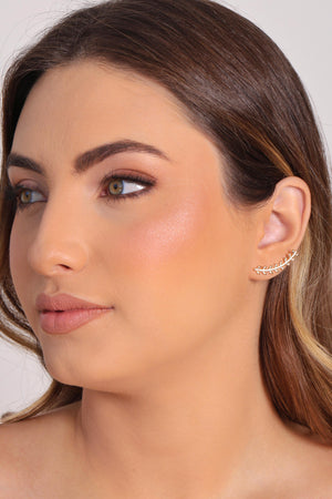 Ear Cuff Folhas 2.8 cm Banhado a Ouro 18K
