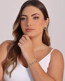 Pulseira Elos Nó Ródio Branco