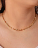 Choker Elos em U 5 mm Banhado a Ouro 18K