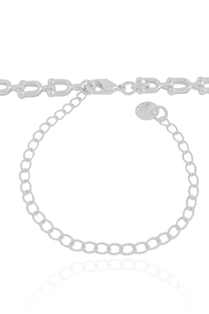 Choker Elos em U 5 mm Ródio Branco