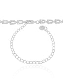 Choker Elos em U 5 mm Ródio Branco