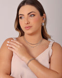 Pulseira Elos em U 5 mm Ródio Branco