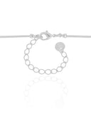 Gargantilha Rabo de Rato Pingente Orgânico Ródio Branco - 40 cm