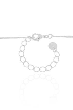 Gargantilha Veneziana Flor Entrelaçada Ródio Branco - 45 cm