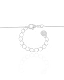 Gargantilha Veneziana Flor Pérola Ródio Branco - 45 cm