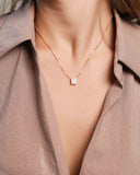 Gargantilha Veneziana Retângulo Cristal Banhado a Ouro 18K - 45 cm