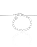 Gargantilha Veneziana Retângulo Cristal Ródio Branco - 45 cm