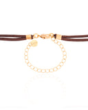 Gargantilha Dupla Fio Coreano Gravata Pingente Barroco Banhado a Ouro 18K - 31 cm