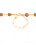 Choker Canutilhos Bolas Marrons Banhado a Ouro 18K