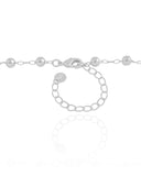 Gargantilha Elos Bolas Lisas 5 mm Ródio Branco - 45 cm