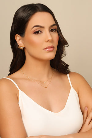 Ear Cuff Filetes Lisos 1.5 cm Banhado a Ouro 18K