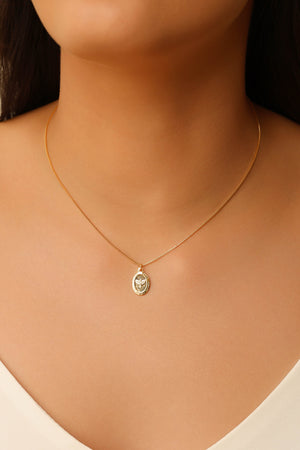 Gargantilha Veneziana Pomba da Paz Banhado a Ouro 18K - 40 cm