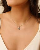 Gargantilha Veneziana Pomba da Paz Ródio Branco - 40 cm