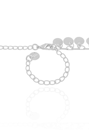 Choker Plaquinhas Lisas 6 mm Ródio Branco