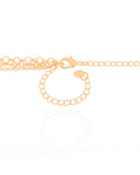 Gargantilha Tripla Elos Portugueses e Ovais Banhado a Ouro 18K