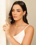 Choker Grumet Bolinhas Lisas Ródio Branco