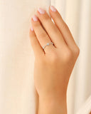 Anel Trevo Cristal Tamanho 18 Ródio Branco