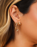 Brinco Laço Torcido 3.1 cm Banhado a Ouro 18K