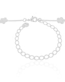 Choker Flores Texturizadas 8 mm Ródio Branco