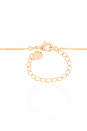 Gargantilha Veneziana Retângulo Orgânico Cristal Banhado a Ouro 18K - 45 cm