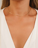 Gargantilha Plaquinhas Ovais Achatadas Banhado a Ouro 18K - 40 cm