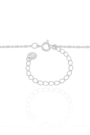 Gargantilha Plaquinhas Ovais Achatadas Ródio Branco - 40 cm