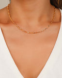 Gargantilha Elos Lisos 3 mm Banhado a Ouro 18K - 45 cm