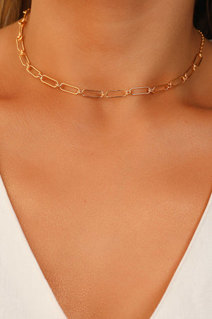 Gargantilha Elos Ovais 5 mm Banhado a Ouro 18K - 45 cm