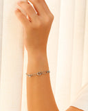 Pulseira Elos Entrelaçados Ródio Branco