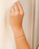 Pulseira Elos Ovais 4 mm Banhado a Ouro 18K