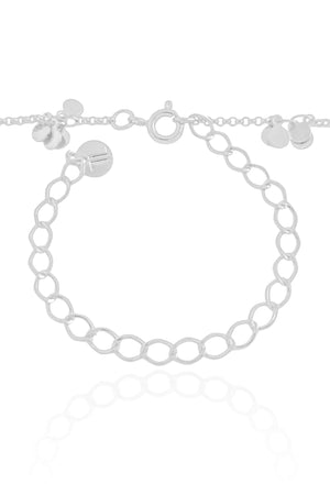 Choker Elos Plaquinhas Lisas 3 mm Ródio Branco