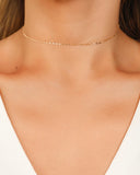 Choker Piastrine 1 mm Banhado a Ouro 18K