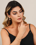 Bracelete Ondas 1.2 cm Ródio Branco