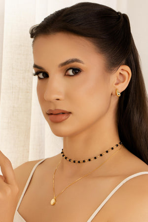 Brinco Gota Lisa Abs 1.6 cm Banhado a Ouro 18K