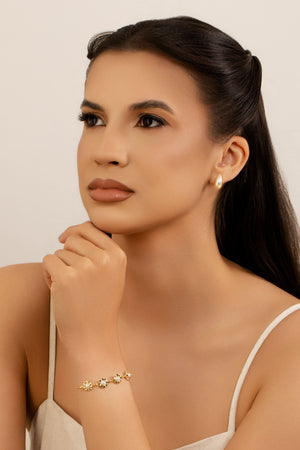 Brinco Gota Pérola 1.6 cm Banhado a Ouro 18K