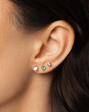 Trio Pontos de Luz Coloridos Banhado a Ouro 18K