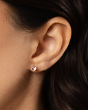 Trio Pontos de Luz Coloridos Banhado a Ouro 18K