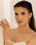 Choker Elos em U 5 mm Banhado a Ouro 18K