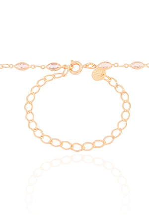 Choker Navetes Cristal Banhado a Ouro 18K