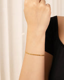 Pulseira Plaquinhas Duplas Banhado a Ouro 18K