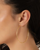 Brinco Argola Fio 6.0 cm Banhado a Ouro 18K