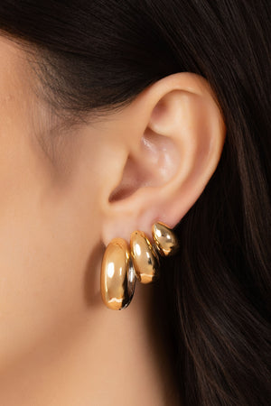 Brinco Argola Click Lisa 1.3 cm Mix de Banhos