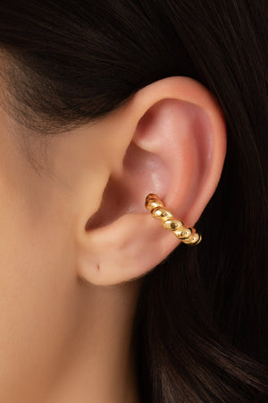 Piercing Torcido Liso Banhado a Ouro 18K