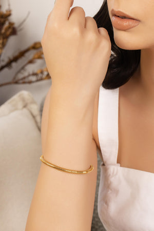 Pulseira Rabo de Rato 4 mm Banhado a Ouro 18K