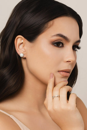 Anel X Cravejado Cristal Tamanho 21 Ródio Branco