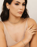 Anel T Cravejado Cristal Tamanho 18 Ródio Branco