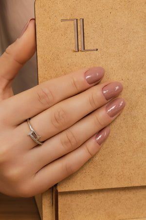 Anel T Cravejado Cristal Tamanho 18 Ródio Branco