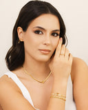 Brinco Coração Ponto de Luz Cristal 1.0 cm Banhado a Ouro 18K