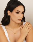 Ear Cuff Folha Lisa 2.4 cm Banhado a Ouro 18K