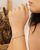 Pulseira Grumet Corações Lisos Ródio Branco